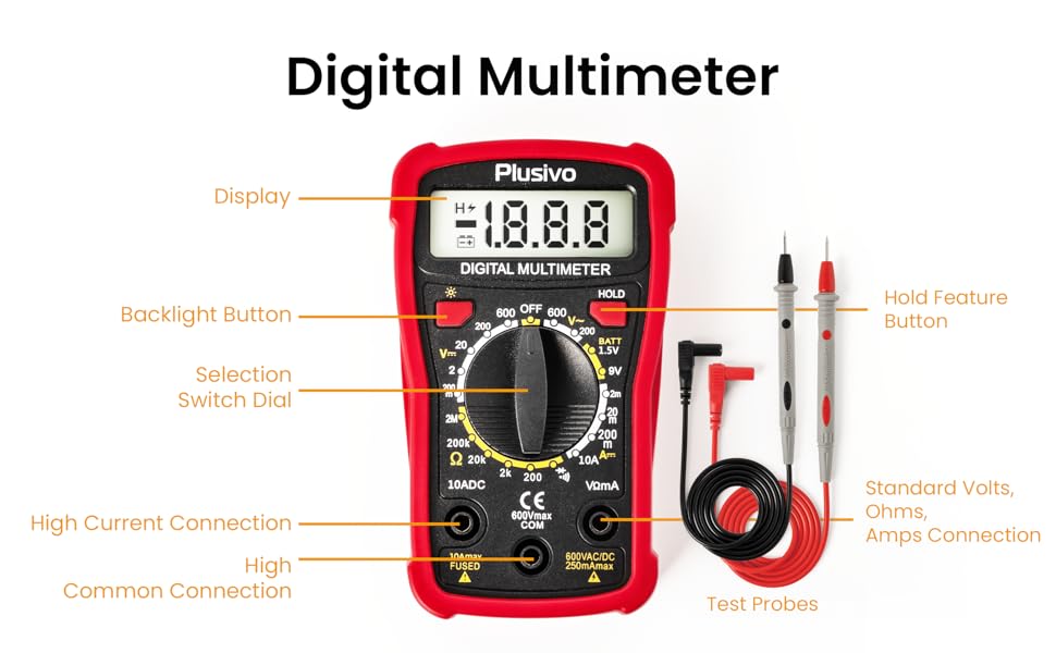 digital multimeter parts and functions