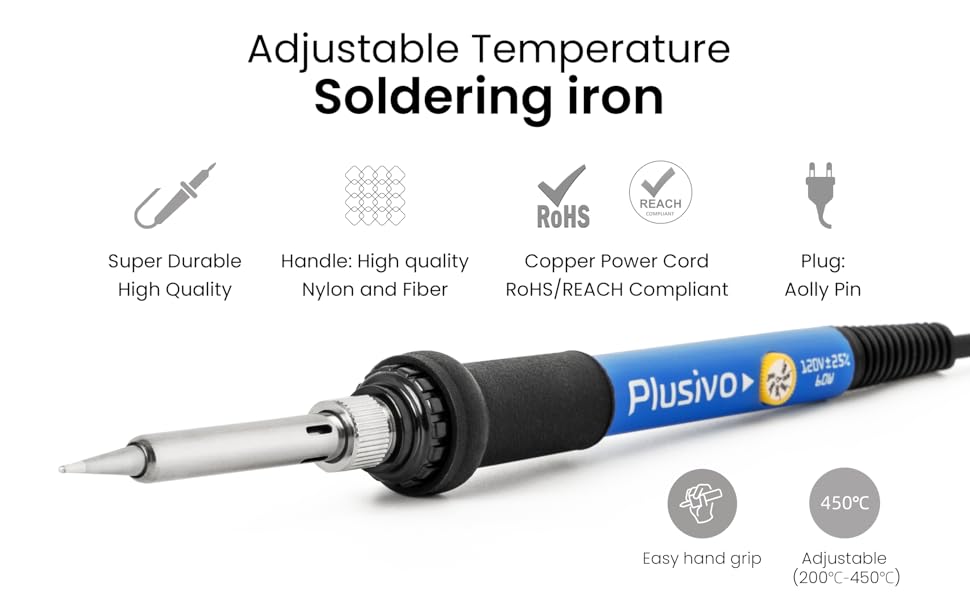 adjustable temperature soldering iron