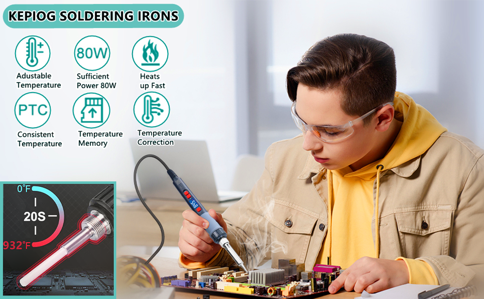 80 watts high-power multifunctional intelligent soldering iron