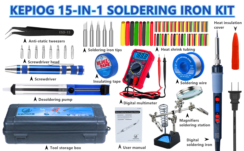 10-in-1 soldering iron kit