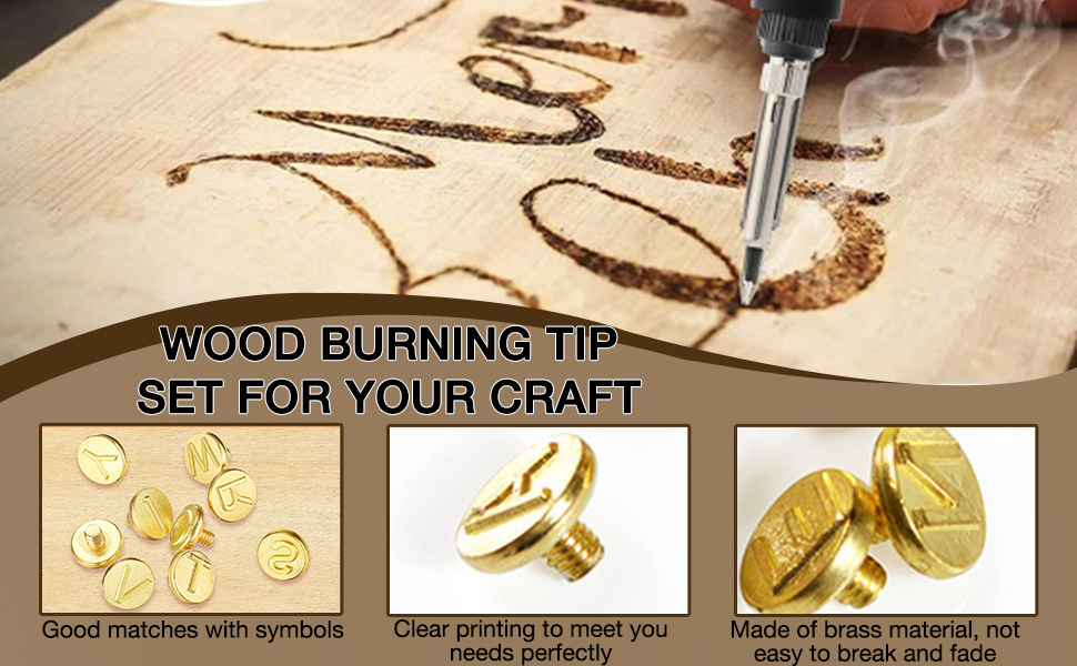 Wood Burning Kit with Letter Stamps