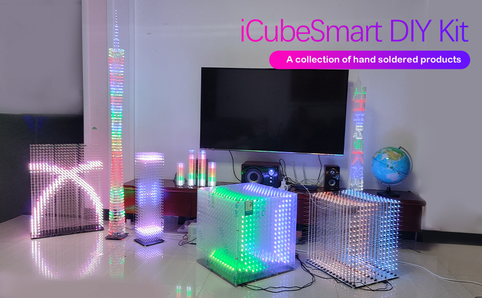 iCubeSmart 3D8RGB Led Cube Kit DIY Electronics Kit