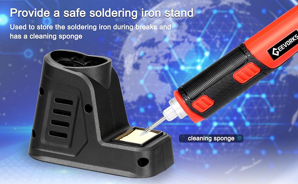 cordless rechargeable soldering iron tool