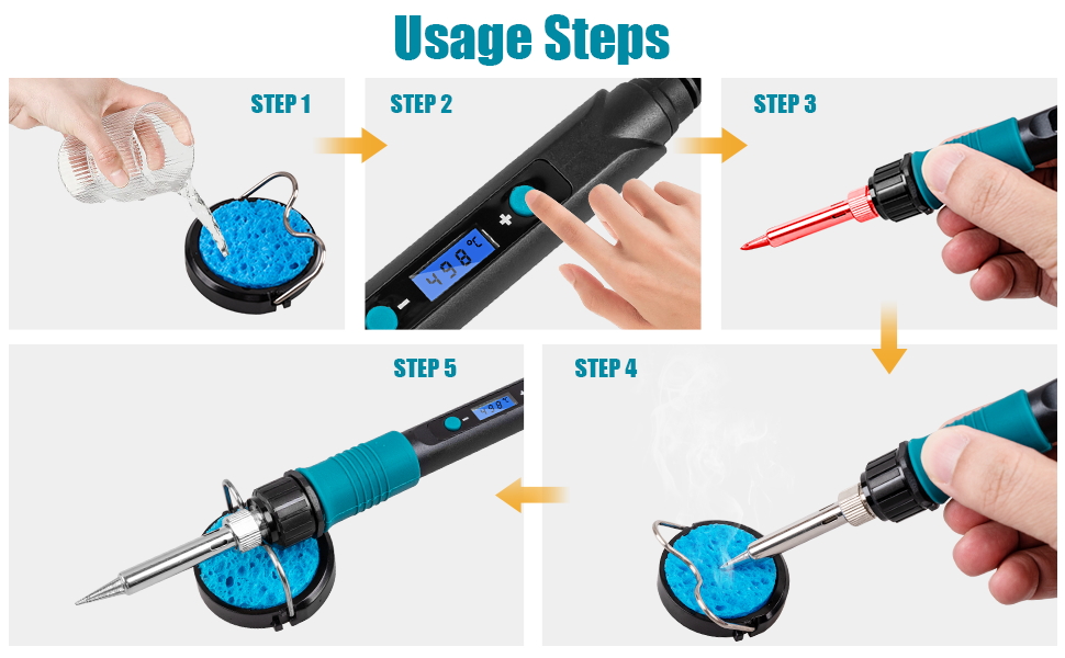 Electronic soldering kit procedure