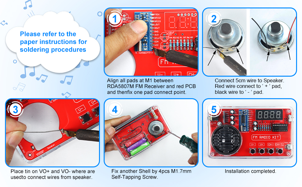 fm radio soldering kit