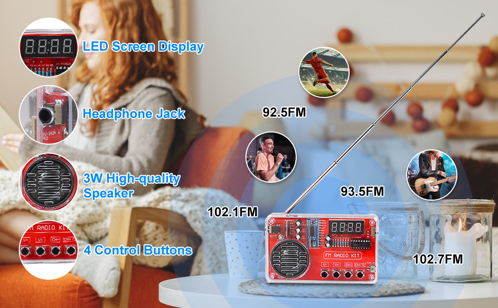 fm radio soldering practice kit