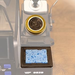 a soldering station with Cleaning Sponge and Brass Wool Tip Cleaner