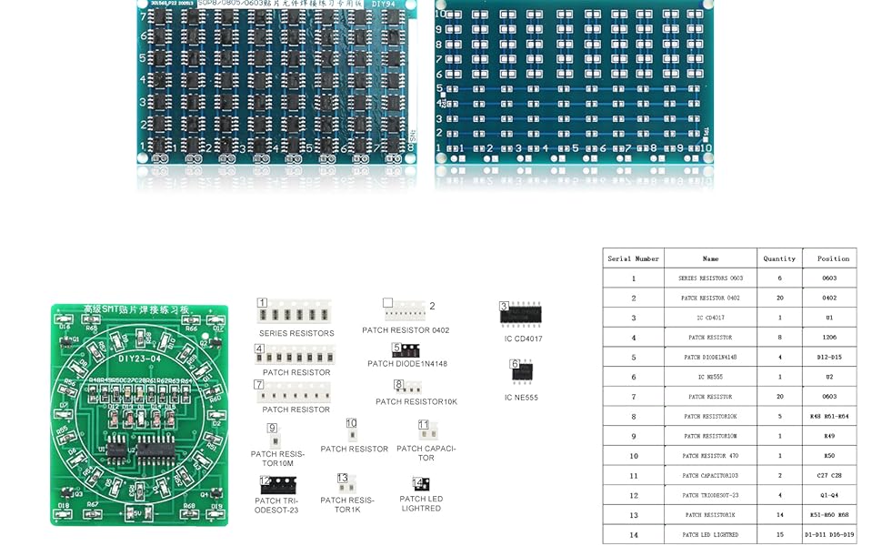 SMD soldering practice kit