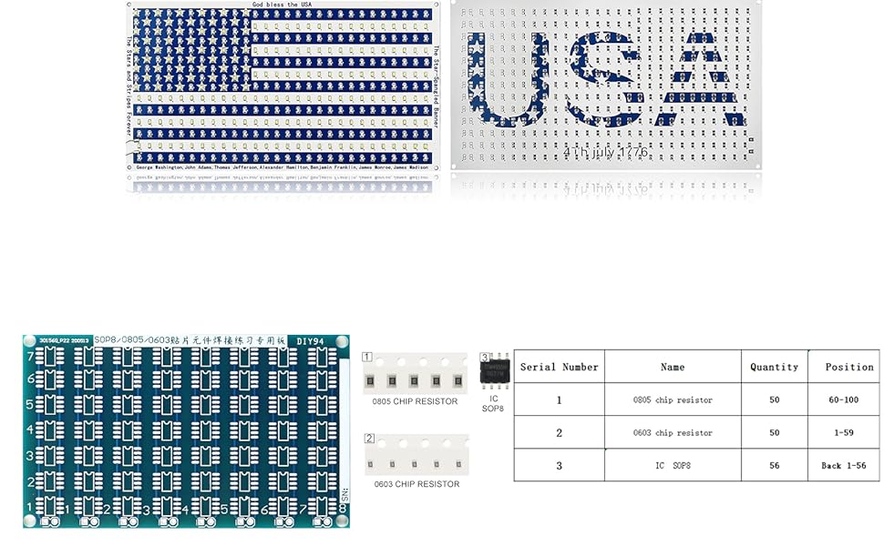 SMD soldering practice kit