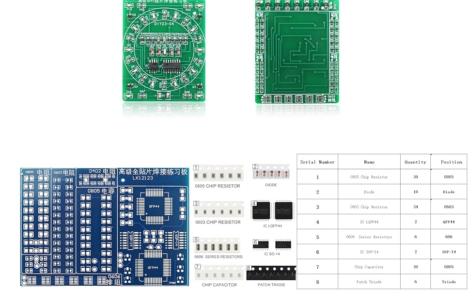 SMD soldering practice kit