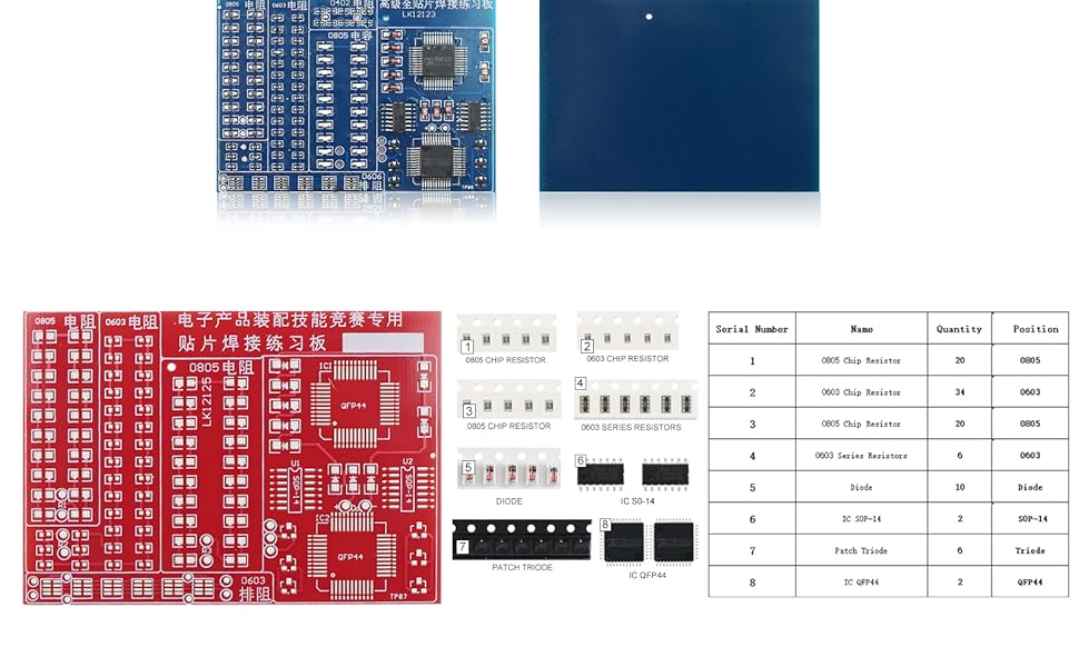 SMD soldering practice kit