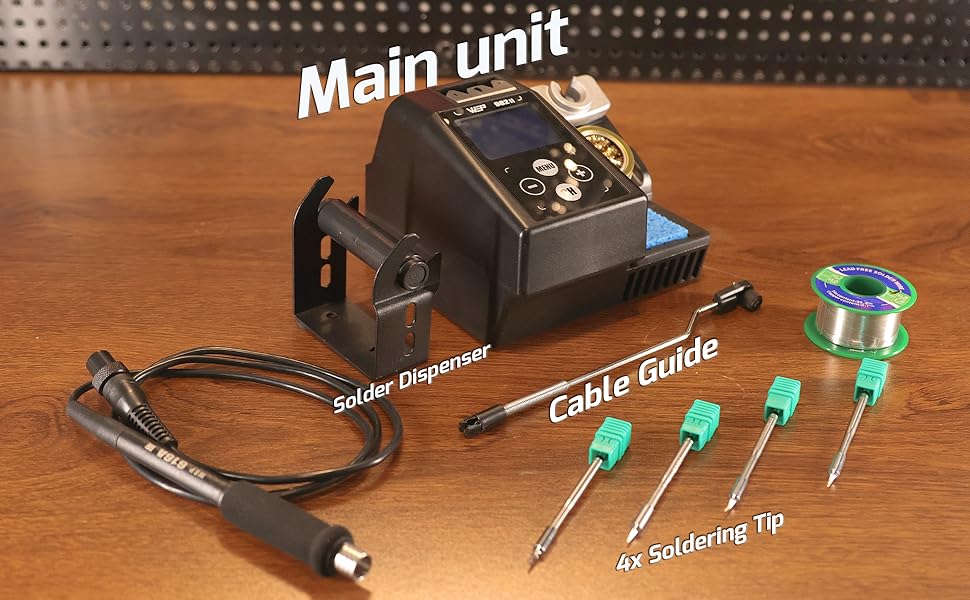 A Precision Soldering Station Kit with 3 C245 compatible Cartridge Soldering Iron Tip