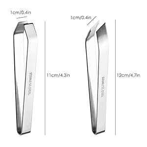 Flat and Slant Fish Bone Tweezers