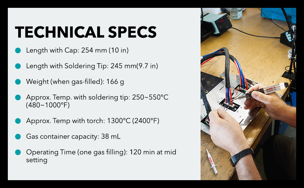 Tough and reliable Solder-It soldering tools and products with a list of key features and benefits