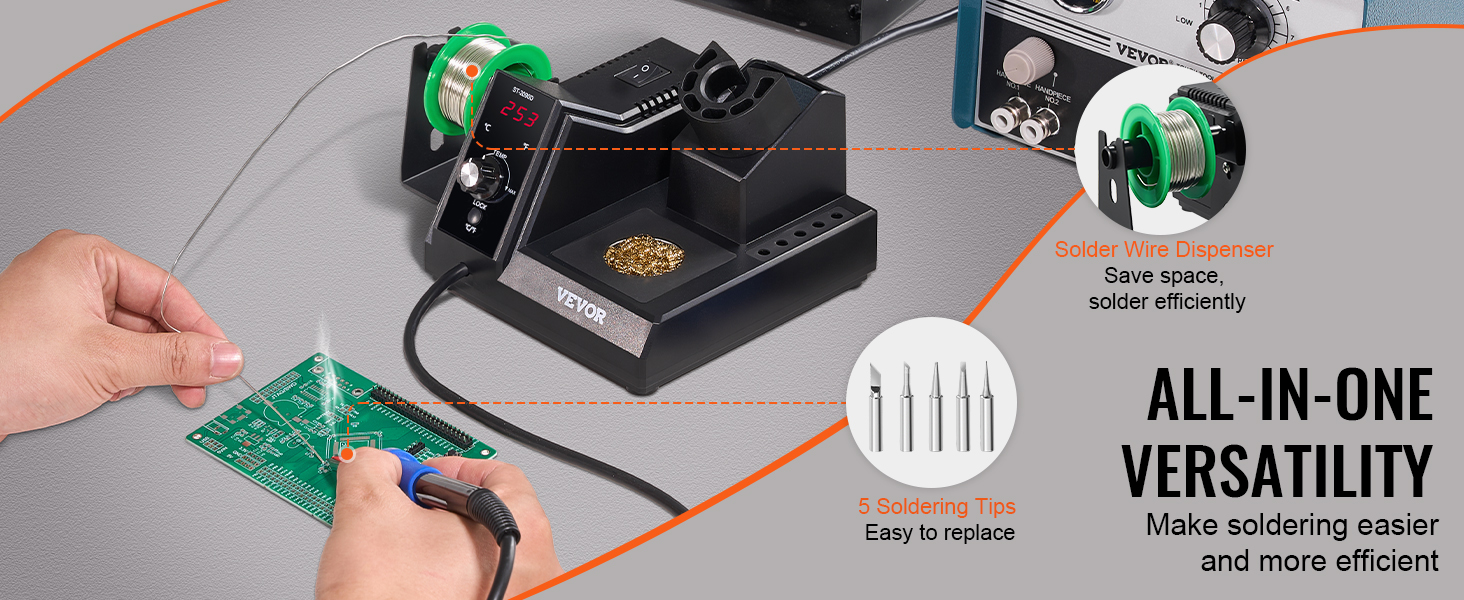 digital display soldering iron station kit