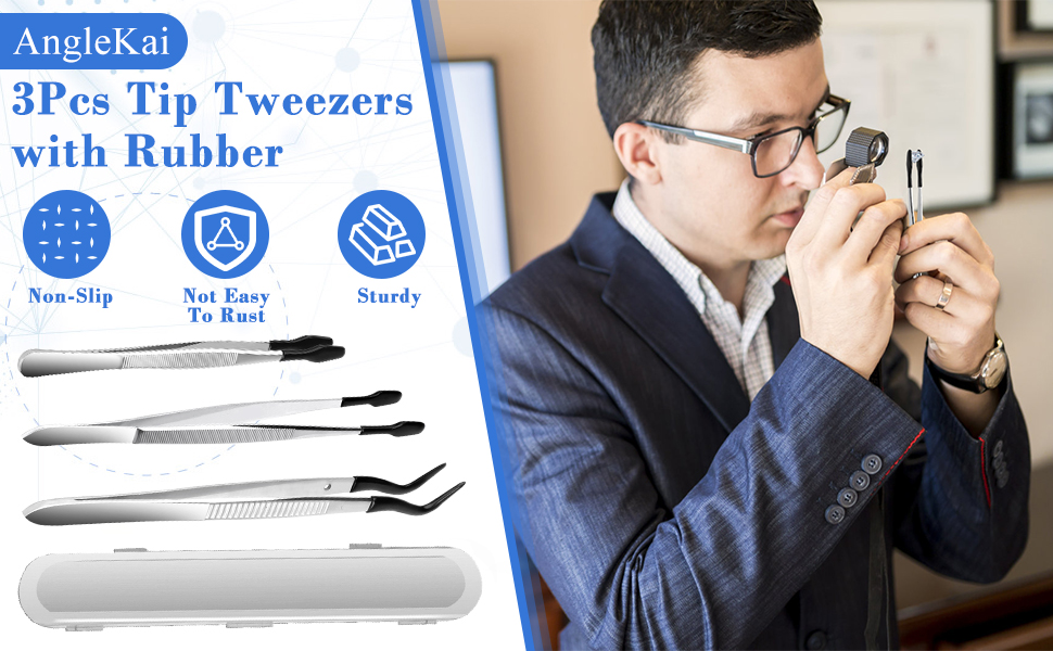 Rubber Tip Tweezers