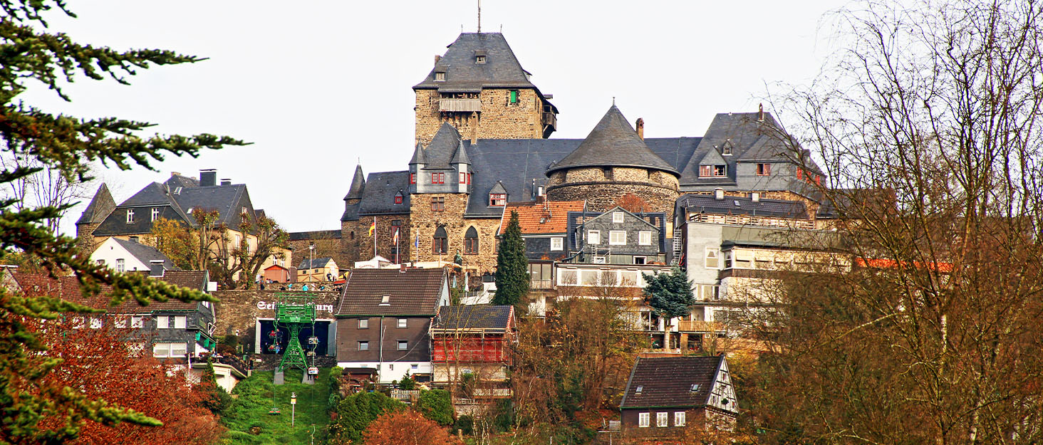 Solingen Germany The city of blades, buildings and trees on mountain