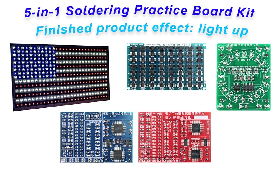 SMD soldering practice kit