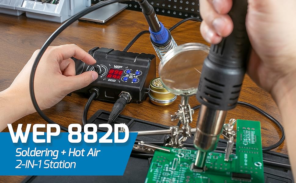 WEP 882D Integrates a soldering station