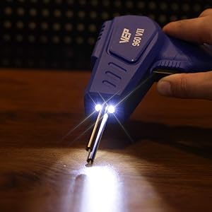 a plastic welder with LED Light provides consistent lighting