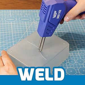 Weld the cracks with a Hot Staples Plastic Welder