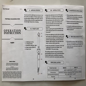 Instructions for use and operating procedures