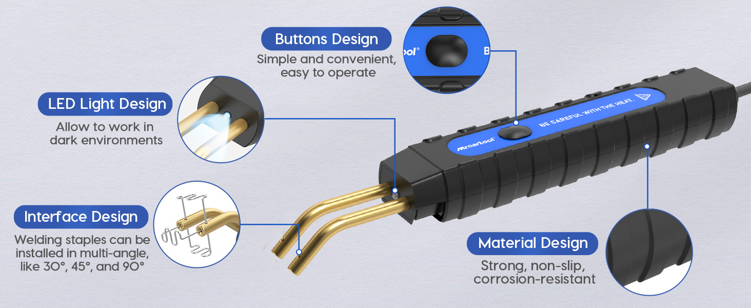 Plastic Welder Kit with 600pc Hot Staples Plastic Welding Machine Hot Stapler Car Bumper Repair Kit 