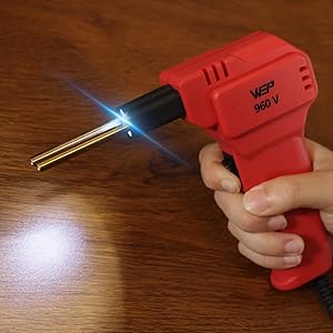 a plastic welder with LED Light provides consistent lighting