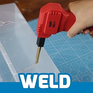 Weld the cracks with a Hot Staples Plastic Welder