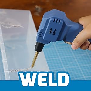 Weld the cracks with a Hot Staples Plastic Welder