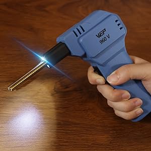 a plastic welder with LED Light provides consistent lighting