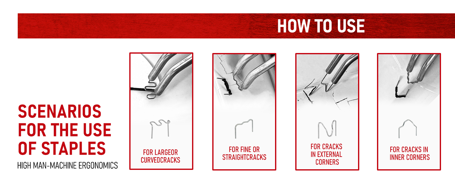 hot staples for plastic