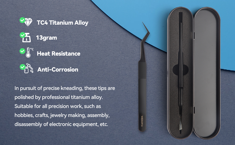 lightweight titanium tweezers