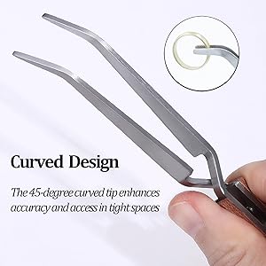 Third Hand Tweezers, Curved Soldering Tweezers Cross Locking Jewelry Welding Tweezers