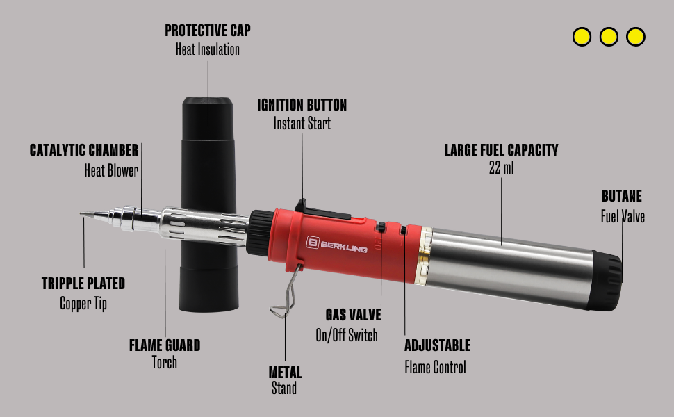 BSG-668KR Soldering Torch Kit - Soldering Iron, Mini Torch, Heat Blower, Solder Wire, Carrying Case