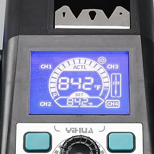 The YIHUA 982 precision soldering station with intuitive display