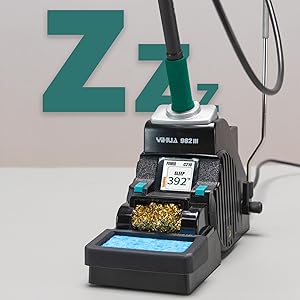 The YIHUA 982-III precision soldering station is in its sleep mode