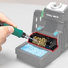 The YIHUA 982-III has brass wool tip cleaner