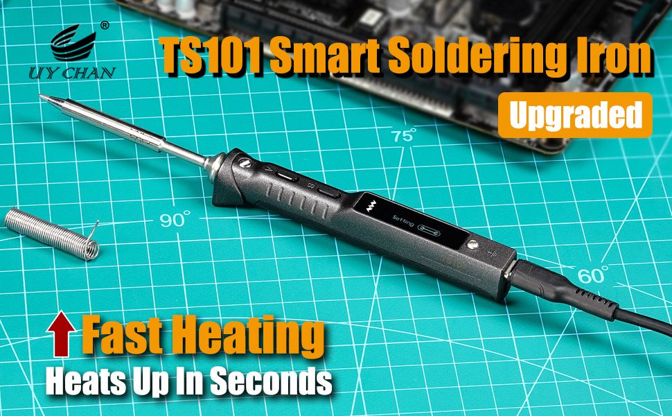 Smart Soldering Iron TS101 PD USB typeC portable 45W 65W UY CHAN MINIWARE TS100 Upgrade